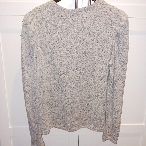 New Rhinestone Puff Sleeve Sweater - Picture 3 of 8
